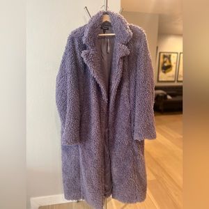 NWT TORRID Sherpa Maxi Coat (Purple) Size 1